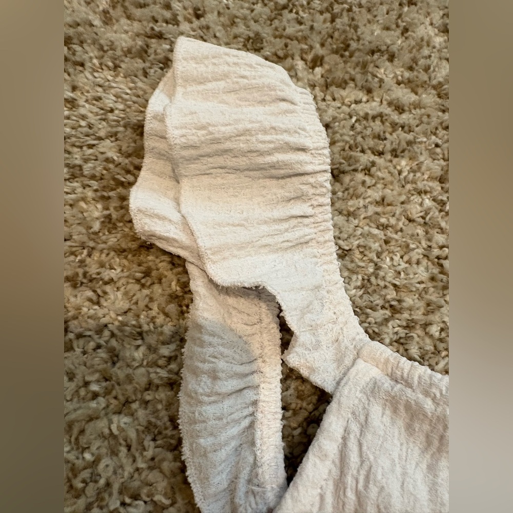 White Ruffle Tank Top - Picture 4 of 6